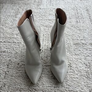 Marc Fisher Pointed Toe White Booties
